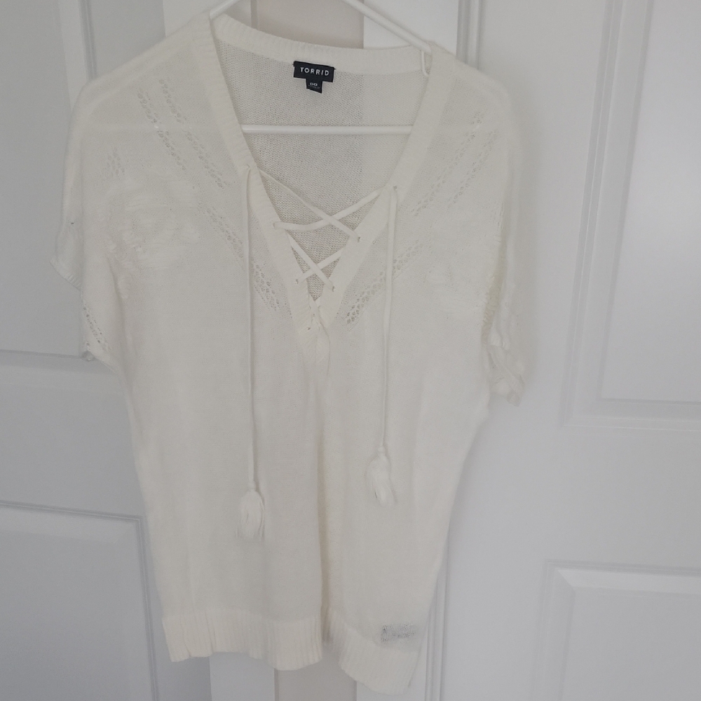 Torrid Soft Cream Knit Top